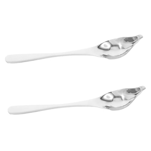 ERINGOGO 2 Stück Edelstahl Dekorlöffel mit Spitz Zulaufendem Ausgießer Präzisionslöffel für Soßen Kuchen Frosting und Schokoladenmalerei Ergonomisch Modernes Küchenzubehör von ERINGOGO