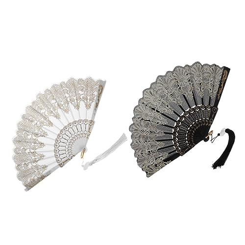 ERINGOGO 2 Stück Faltbarer Handfächer für Damen Hochzeit Party Tanz Requisiten Stabiles Material Leicht Tragbar und Langlebig ERINGOGO 2 Stück Faltbarer Handfächer für Damen Hochzeit Party Tanz Requisiten Stabiles Material Leicht Tragbar und Langlebig von ERINGOGO