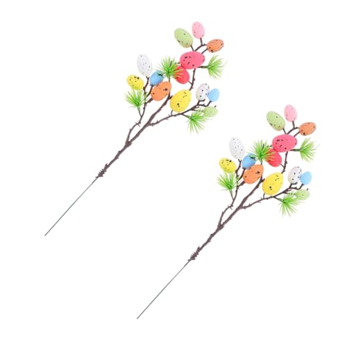 ERINGOGO 2 Stück Gefleckte Eierstecklinge Dekorationen Ornament Gefälschte Eier Jagd Kunstzweig Buntes Geformte Requisite Party Gesprenkelt Blumenmuster Frühling Groß ERINGOGO 2 Stück Gefleckte Eierstecklinge Dekorationen Ornament Gefälschte Eier Jagd Kunstzweig Buntes Geformte Requisite Party Gesprenkelt Blumenmuster Frühling Groß von ERINGOGO