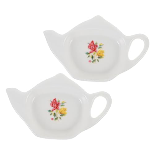 ERINGOGO 2 Stück Keramik Teebeutelhalter Teekannen Form Teebeutel Untertasse Snack Schale Tee Organizer für Zuhause Hotel Restaurant ERINGOGO 2 Stück Keramik Teebeutelhalter Teekannen Form Teebeutel Untertasse Snack Schale Tee Organizer für Zuhause Hotel Restaurant von ERINGOGO