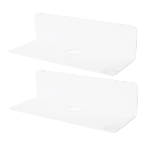 ERINGOGO 2 Stück Klein Montiert Gestelle Montieren Anschlüsse Universal- Klammern Wand Steht Montage Badezimmerzubehör Hängend Halter Toilettenorganisator Kameraklasse Acryl Weiß von ERINGOGO