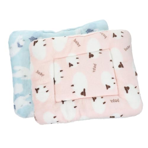 ERINGOGO 2 Stück Kleintierbett Matratze für Hamster und Meerschweinchen Bequeme Waschbare Decke mit Abnehmbaren Bezug für Winter Designs Xs Rosa Schaf Blau Bär ERINGOGO 2 Stück Kleintierbett Matratze für Hamster und Meerschweinchen Bequeme Waschbare Decke mit Abnehmbaren Bezug für Winter Designs Xs Rosa Schaf Blau Bär von ERINGOGO
