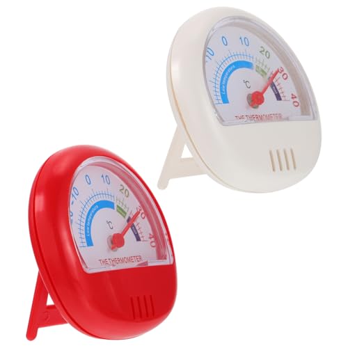 ERINGOGO 2 Stück Kühlschrank Thermometer Kunststoff Temperaturanzeige Thermometer für Gefrierschrank und Innenraum mit Klarer Anzeige Schnelles Ablesen Praktisch und Handfreundlich von ERINGOGO