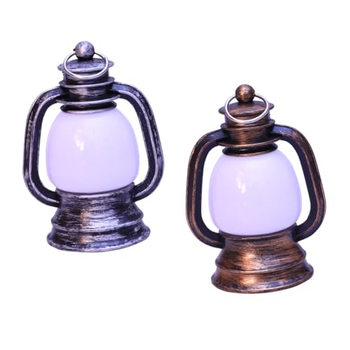 ERINGOGO 2 Stück Led-nachtlicht Mini-hängelaterne Hängend Drinnen Dekorativ Laternen Vintage - Dekoration Klein Vintage Lantern Laterne Vintage Mini-led-laterne Plastik von ERINGOGO