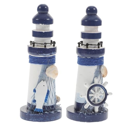 ERINGOGO 2 Stück Leuchtturm-Ornamente aus Holz Meer Bett nautische Tischdeko Leuchtturmmodell mediterrane leuchtturmverzierung Desktop-Leuchtturm Leuchtturm Handwerk hölzern Blau ERINGOGO 2 Stück Leuchtturm-Ornamente aus Holz Meer Bett nautische Tischdeko Leuchtturmmodell mediterrane leuchtturmverzierung Desktop-Leuchtturm Leuchtturm Handwerk hölzern Blau von ERINGOGO