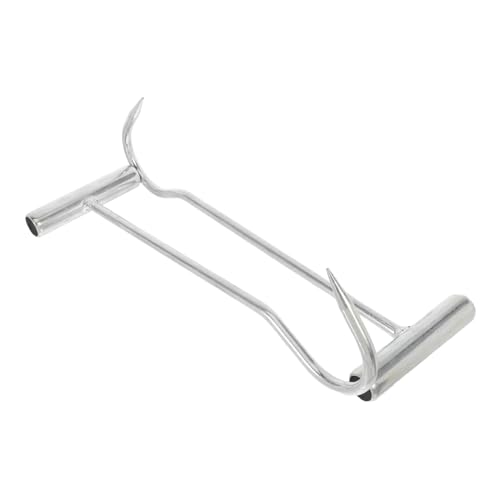 ERINGOGO 2 Stück Manhole Hook Tool Metallhaken Starkes Ziehwerkzeug für Schachtdeckel Abflussgitter Schlachtfleischzug Vielseitig Tragbar Kraftsparend Langlebig für Bau und Notfall von ERINGOGO