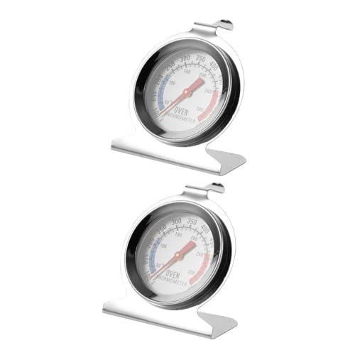 ERINGOGO 2 Stück Ofenthermometer Hitzebeständig Präziser Temperaturmesser für Backofen Grill und Fritteuse Robustes Thermometer mit Dualer für Sicheres Kochen und Backen von ERINGOGO