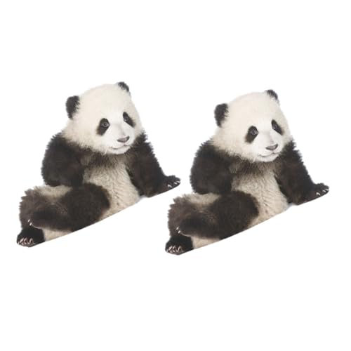 ERINGOGO 2 Stück Selbstklebende Panda Wandsticker Niedliche Tier Wandtattoos für Kinderzimmer Einfache Anbringung ohne Rückstände Vielseitige Dekoration für Schlafzimmer Wohnzimmer und von ERINGOGO