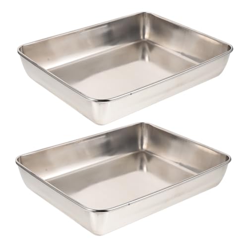 ERINGOGO 2 Stück Teiliges Edelstahl Tablett Rechteckig Multifunktional als Handtuch und Servierplatte für Haushalt Restaurant Vielseitig Einsetzbar Langlebig und Rostfrei ERINGOGO 2 Stück Teiliges Edelstahl Tablett Rechteckig Multifunktional als Handtuch und Servierplatte für Haushalt Restaurant Vielseitig Einsetzbar Langlebig und Rostfrei von ERINGOGO