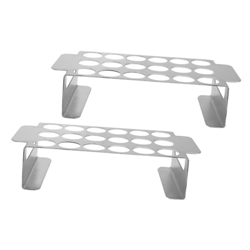 ERINGOGO 2 Stück Teiliges Grillrost aus Edelstahl mit Löchern Antihaftbeschichtet Stabiler Halter für Gefüllte Jalapenos Leicht und Langlebig als BBQ Zubehör für Gasgrill und Outdoor von ERINGOGO