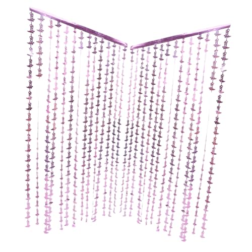 ERINGOGO 2 Stück Teiliges Halloween Metallic Tinsel Vorhang Lang Holografische Folie Leicht Montierbar Vielseitig für Türrahmen Wanddeko Party und Ladenstimmung von ERINGOGO