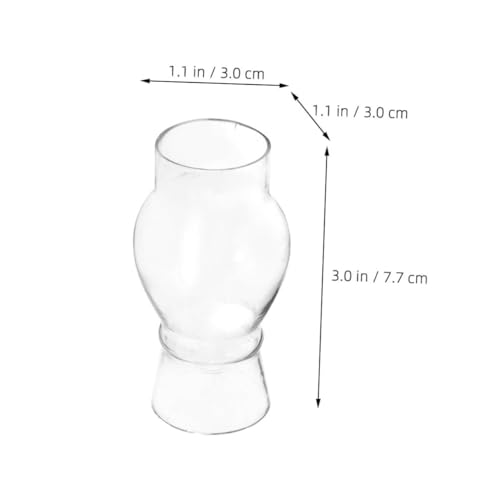 ERINGOGO 2 Stück Vintage Glas Lampenschirm für Öllampen Klarer Kerosin Lampenschirm Ersatzglas Retro Petroleumlampe Zubehör Hitzebeständig Einfach zu Reinigen Dekorativ für Antike Öllampen von ERINGOGO