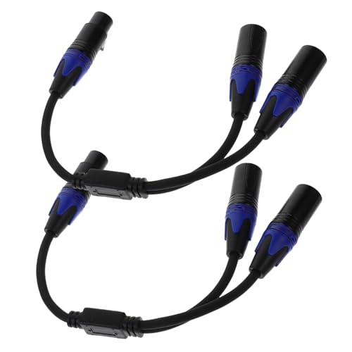 ERINGOGO 2 Stück Xlr Splitter Kabel Männlich Weiblich Xlr Kabel für Mikrofone Geräuschfreier Signalübertragung für Mischpulte Lautsprecher und Mehr von ERINGOGO
