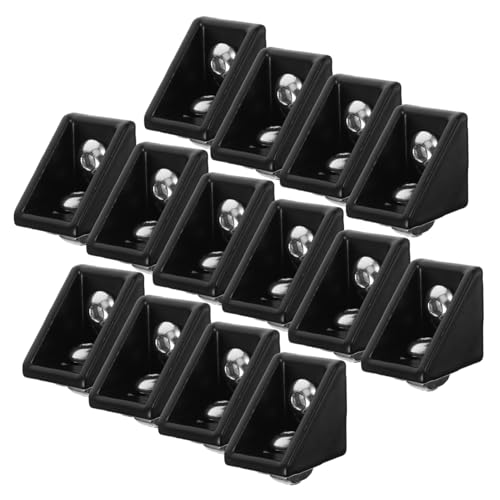 ERINGOGO 20 Sätze Aluminiumprofil Eckwinkel aus Aluminiumlegierung Stabile Verbindungswinkel für Nut Einfache Montage Vielseitige Aluprofil Befestigung für DIY Möbel Industrie und Display von ERINGOGO