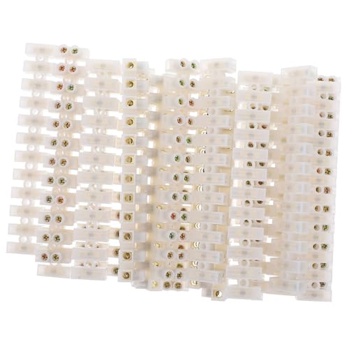 ERINGOGO 20 Stück Dual Row Position Weißer Barrier Terminal Block Schraubklemmenverbinder für Elektrische Anwendungen Effiziente Verbindung Mehrerer Geräte Platzsparendes Design Stabile ERINGOGO 20 Stück Dual Row Position Weißer Barrier Terminal Block Schraubklemmenverbinder für Elektrische Anwendungen Effiziente Verbindung Mehrerer Geräte Platzsparendes Design Stabile von ERINGOGO