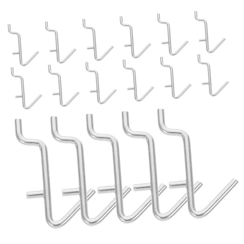 ERINGOGO 20 Stück Teiliges Metall Pegboard Haken Form Kompakt und Robust Leichte Montage Rutschfest für Werkzeugwand Garage Lochwandregal Vielseitige Aufbewahrung und Organisation von ERINGOGO