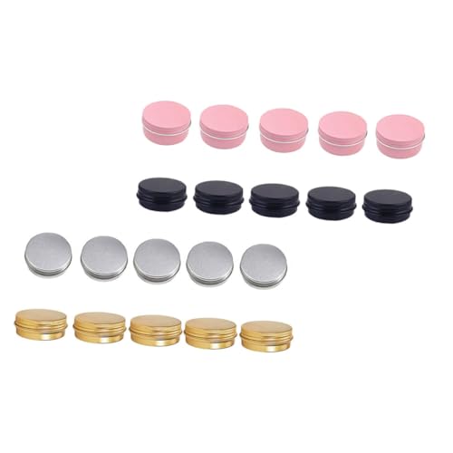ERINGOGO 20stücke Farbige Aluminium Dosen Mit Schraubverschluss Leckdichte Und Sichere Deckel Für Kosmetik Bürobedarf Und Aufbewahrung ERINGOGO 20stücke Farbige Aluminium Dosen Mit Schraubverschluss Leckdichte Und Sichere Deckel Für Kosmetik Bürobedarf Und Aufbewahrung von ERINGOGO