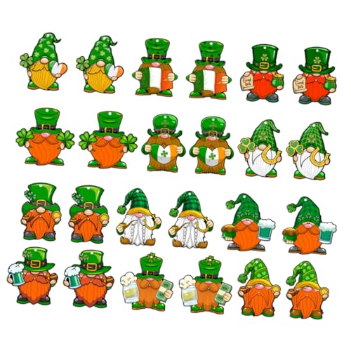 ERINGOGO 24stücke Teiliges Holz-Schild Für Patrick's Day Fröhlicher GNOME Hänger Willkommensschild Für Party-Dekoration Und Wohnraumgestaltung ERINGOGO 24stücke Teiliges Holz-Schild Für Patrick's Day Fröhlicher GNOME Hänger Willkommensschild Für Party-Dekoration Und Wohnraumgestaltung von ERINGOGO