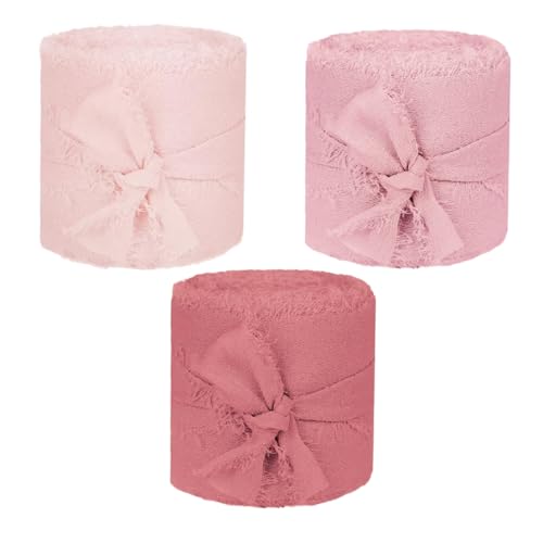 ERINGOGO 3 Rollen Fransen-chiffonband Breit Boho Stoffband für Hochzeitseinladungen Brautsträuße Shower Dekoration DIY Geschenkverpackung ERINGOGO 3 Rollen Fransen-chiffonband Breit Boho Stoffband für Hochzeitseinladungen Brautsträuße Shower Dekoration DIY Geschenkverpackung von ERINGOGO