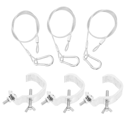 ERINGOGO 3 Sätze Bühnenlampenzubehör Arbeitslichtklemme Beleuchtungsrohrklemme Traversenlichtklemme Bühnenbeleuchtungszubehör Dj-beleuchtungsklemmen Leichte Traversenklemmen Stahl Silver von ERINGOGO