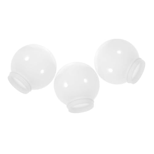 ERINGOGO 3 Stück Runde Acryl Lampenschirme Opal Ersatz Lampenabdeckung für Wohnraum Schlafzimmer Garten Wetterfest Einfache Montage Passend von ERINGOGO