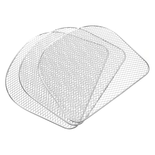 ERINGOGO 3 Stück Teiliges Edelstahl Air Fryer Grillrost Robustes Heißluftfritteusen Zubehör Vielseitig für Backofen und Dörrfunktion Leicht zu Reinigen für Pommes Snacks Geflügel von ERINGOGO