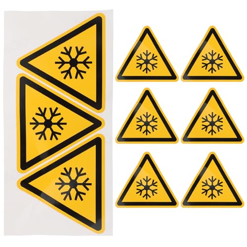 ERINGOGO 3 Stück Teiliges Low Temperature Warnaufkleber Equipment Caution Sticker Langlebig Stark Haftend Praktische Warnhinweise für Niedrige Temperaturen von ERINGOGO