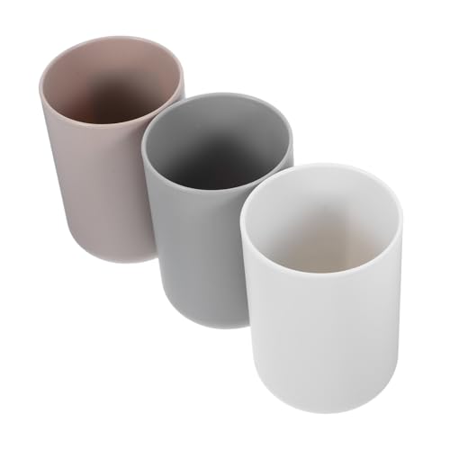 ERINGOGO 3 Stück Teiliges Mundspülbecher aus Robustem Bruchfestem Material in Weiß und Braun Wiederverwendbare Zahnbürstenbecher mit Glatter Oberfläche für Bad und Reise Platzsparend und ERINGOGO 3 Stück Teiliges Mundspülbecher aus Robustem Bruchfestem Material in Weiß und Braun Wiederverwendbare Zahnbürstenbecher mit Glatter Oberfläche für Bad und Reise Platzsparend und von ERINGOGO