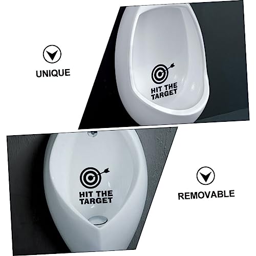 ERINGOGO 3 Stück Toilettenaufkleber Selbstklebende Wandtattoos für Badezimmer Robust Leicht zu Reinigen Abnehmbar Pee target Trainingshilfe für Jungen Dekoratives Wc schild von ERINGOGO