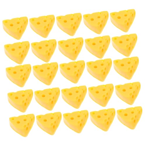ERINGOGO 30 Stück Teiliges Mini käse Modell aus Robustem Kunststoff Realistische Gelbe Käse deko Detailreiche Puppenhaus Lebensmittel für DIY Küche und Miniatur Dekoration von ERINGOGO