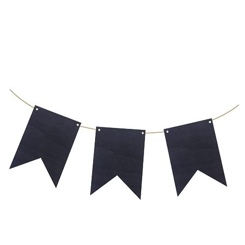 ERINGOGO 32 Stück Teiliges Diy Blackboard Banner Kreidestiften Beschreibbare Wimpelkette aus Schwarzem Tafelpapier Wiederverwendbare Party und Klassenraumdekoration von ERINGOGO