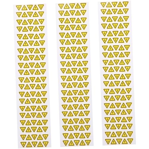 ERINGOGO 3blätter Aufkleber Für Stromschläge Warnaufkleber Für Schalttafeln Gelber Dreieckiger Warnaufkleber Aufkleber Mit Stromschlagzeichen Gegen Stromschläge von ERINGOGO