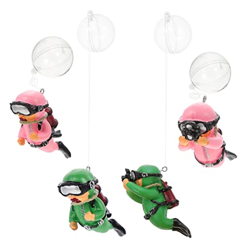 ERINGOGO 4 Stück Aquarienschmuck Ornamente Tank groß Wasser- Fisch Tauchen teich Dekoration Unterwasser Dekoration Taucher Dekoration Bezauberndes Aquarium-Ornament Aquariumdekorationen PVC von ERINGOGO