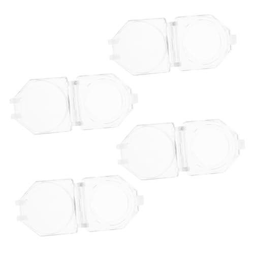 ERINGOGO 4 Stück Not aus Schalter Abdeckung Push Button Schutzhaube aus Robustem PC Staub Bruchsicher Einfache Montage ohne Werkzeug Vielseitig Einsetzbar für Not aus Taster und von ERINGOGO