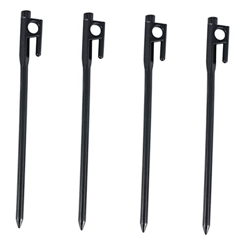 ERINGOGO 4 Stück Outdoor Gusseisen Zeltheringe für Camping Stabiler Bodenanker für Zelt Sonnensegel Robust und Langlebig für Schnee von ERINGOGO