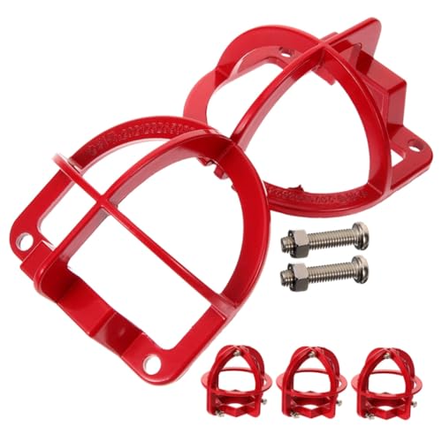 ERINGOGO 4 Stück Schutzabdeckung Für Den Sprinklerkopf Kappe Bewachen Sprinklerkopfschutz Schützend Käfig Schilde Im Freien Ersatz Sprinkler-Donut-Schutz Sprinklerdeckel Rot Metall von ERINGOGO