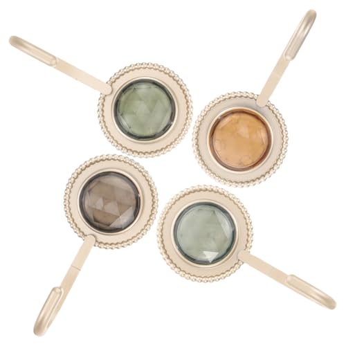 ERINGOGO 4 Stück Selbstklebende Wandhaken ohne Bohren mit Elegantem Strass Design Starke Haftkraft Multifunktionale Handtuch und Kleidungsaufhängung für Bad Küche und Flur von ERINGOGO