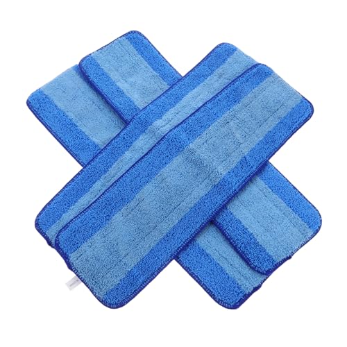 ERINGOGO 4 Stück Teiliges Ersatzmopp Pads Mikrofaser Kompatibel mit Bona Mop Waschbare Wiederverwendbare Fasermop Ersatzbezüge für Holzböden Fliesen Marmor und Glatte Oberflächen von ERINGOGO