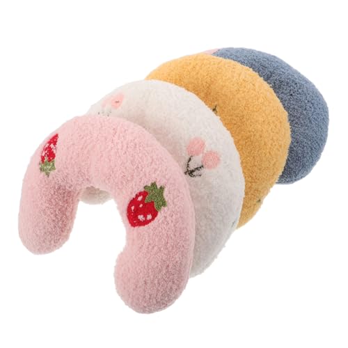 ERINGOGO 4stücke Katzenkissen U-förmiges Gefülltes Nackenkissen Für Katzen Hunde Ergonomisches Tragbares Kuschelkissen Für Entspannung in Bunten Farben von ERINGOGO