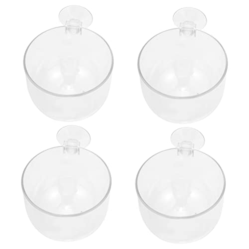 ERINGOGO 4 Stück Teiliges Pflanzgefäß Transparent mit Saugnapf Platzsparender Aquarium Wasserpflanzenhalter für Fischbecken Umweltfreundlicher Pflanztopf für Aquarien Dekoration von ERINGOGO