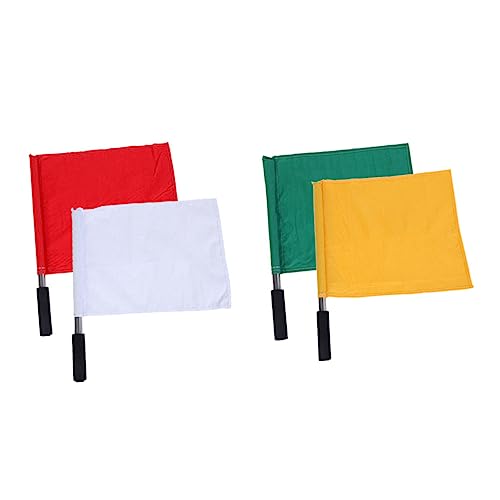 ERINGOGO 4 Stück Teiliges Schiedsrichter Handwimpel mit Edelstahlstangen Wasserfestem Farblich Signalstark in Rot Gelb Grün Weiß Rutschfester Schwammgriff für Sport und Rennveranstaltungen ERINGOGO 4 Stück Teiliges Schiedsrichter Handwimpel mit Edelstahlstangen Wasserfestem Farblich Signalstark in Rot Gelb Grün Weiß Rutschfester Schwammgriff für Sport und Rennveranstaltungen von ERINGOGO
