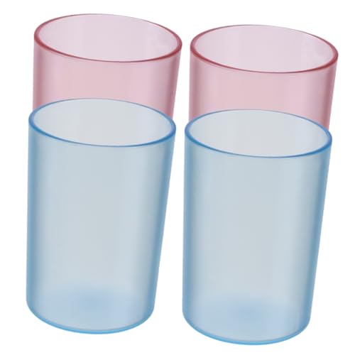 ERINGOGO 4 Stück Teiliges Transparente Wiederverwendbare Zahnputzbecher für Bad Praktische Mundspülbecher aus Robustem Kunststoff als Reise und Trinkbecher in Blau ERINGOGO 4 Stück Teiliges Transparente Wiederverwendbare Zahnputzbecher für Bad Praktische Mundspülbecher aus Robustem Kunststoff als Reise und Trinkbecher in Blau von ERINGOGO