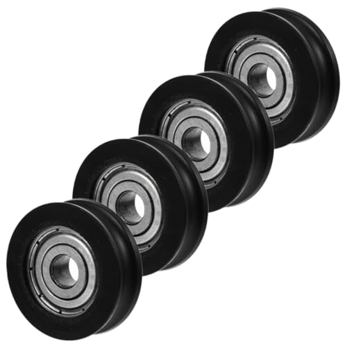 ERINGOGO 4 Stück Teiliges U Nut Nylon Gleiträder mit Gleitlager Verschleißfest und Robust Schwere Traglast Geeignet als Ersatz für Garagentor Schiebetürrollen und Führungsschienen von ERINGOGO