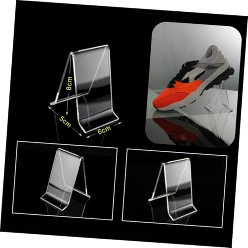 ERINGOGO 4 Stück Transparente A Form Kunststoff Schuhhalter V förmiger Schuhständer rutschfeste Schuhaufbewahrung für Flache Schuhe Hohe Absätze Sportschuhe Schuhe von ERINGOGO