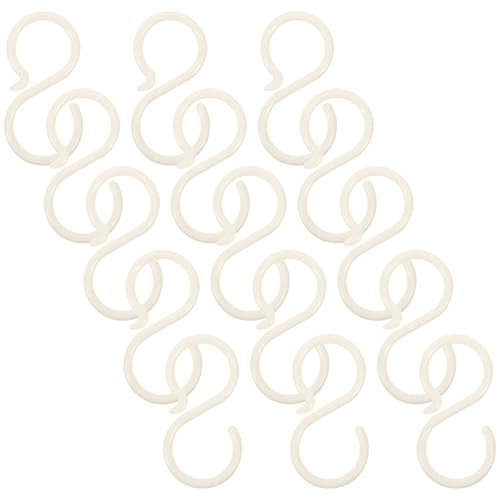 ERINGOGO 40 Stück Teiliges S haken aus Robustem Kunststoff Platzsparend und Vielseitig für Haarband organizer Kleiderbügel und Aufhängung Kleine Haken mit Optimalem für Sicheren Halt von ERINGOGO