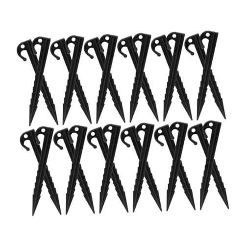 ERINGOGO 40 Stück Teiliges Zeltheringe aus Robustem Kunststoff Leichte Wiederverwendbare Bodenanker mit Widerhaken für Sand Strand und Weiche Böden für Outdoor Camping und Zeltbefestigung von ERINGOGO