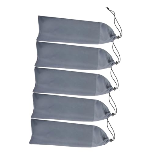 ERINGOGO 5 Stück Oxford Stoffbeutel für Zeltheringe Teiliges Robuster Camping Organizer mit Kordelzug Wetterfester Zeltnägel Aufbewahrungsbeutel Mittelgroß für Erdnägel für Outdoor von ERINGOGO