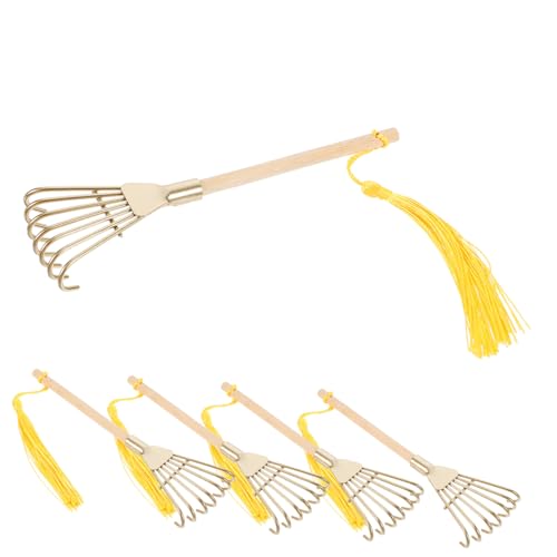 ERINGOGO 5 Stück Teiliges Zen Garten Rechen aus Metall Goldene Rechen für Aromatherapie und Wohnkultur Dekoration und Kreative Gestaltung für Sandtische ERINGOGO 5 Stück Teiliges Zen Garten Rechen aus Metall Goldene Rechen für Aromatherapie und Wohnkultur Dekoration und Kreative Gestaltung für Sandtische von ERINGOGO