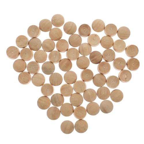 ERINGOGO 50 Stück Teiliges Holzstopfen mit Flachem Kopf Spitz Zulaufend für Enge Passform Dekorative Holzabdeckkappen für Möbel und DIY Einfache Montage Rustikales Design von ERINGOGO