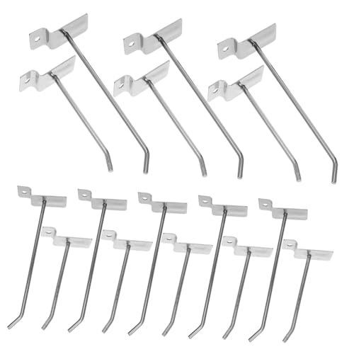 ERINGOGO 50 Stück Wandhaken für Verkaufsdisplays Robuste Haken für Wand Pegboard und Silber Einfache Installation für Handy Zubehör und Einzelhandel von ERINGOGO